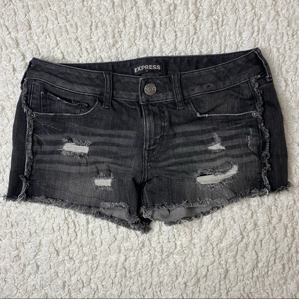 Express Distressed Jean Shorts Size 4